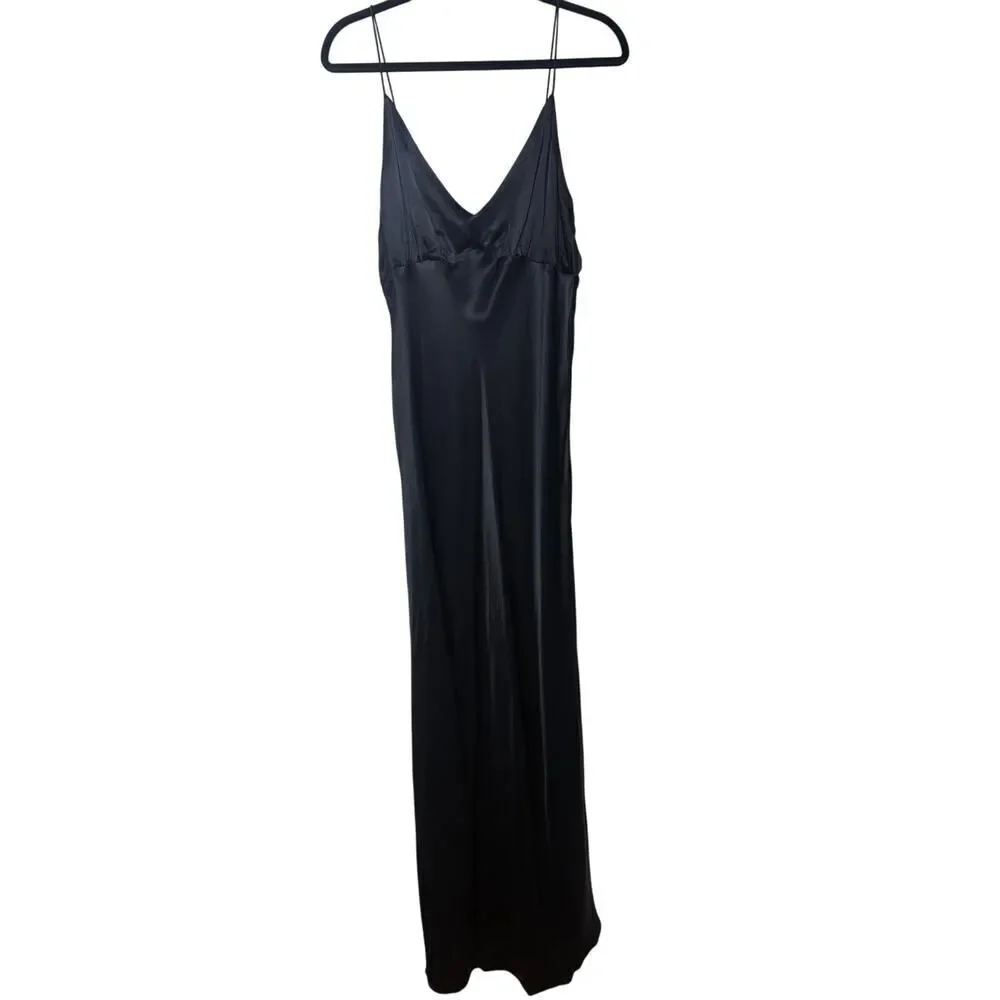 NWT J. Crew Collection Full-length V-neck Slip dress in Luster Crepe Sz. 12